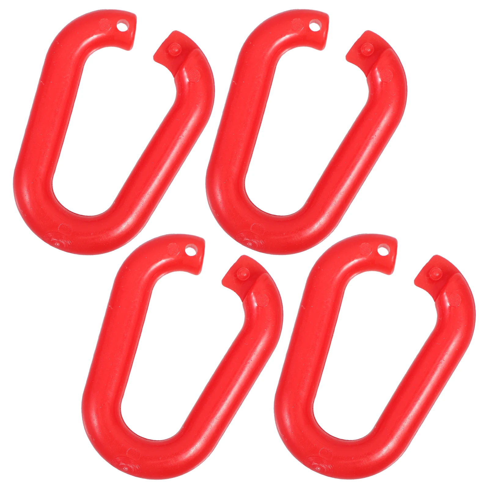 

4pcs Road Cone Buckle Spring Oval Carabiner Shackles Clips Plastic Links Replacement Stacking Rings Traffic Safety