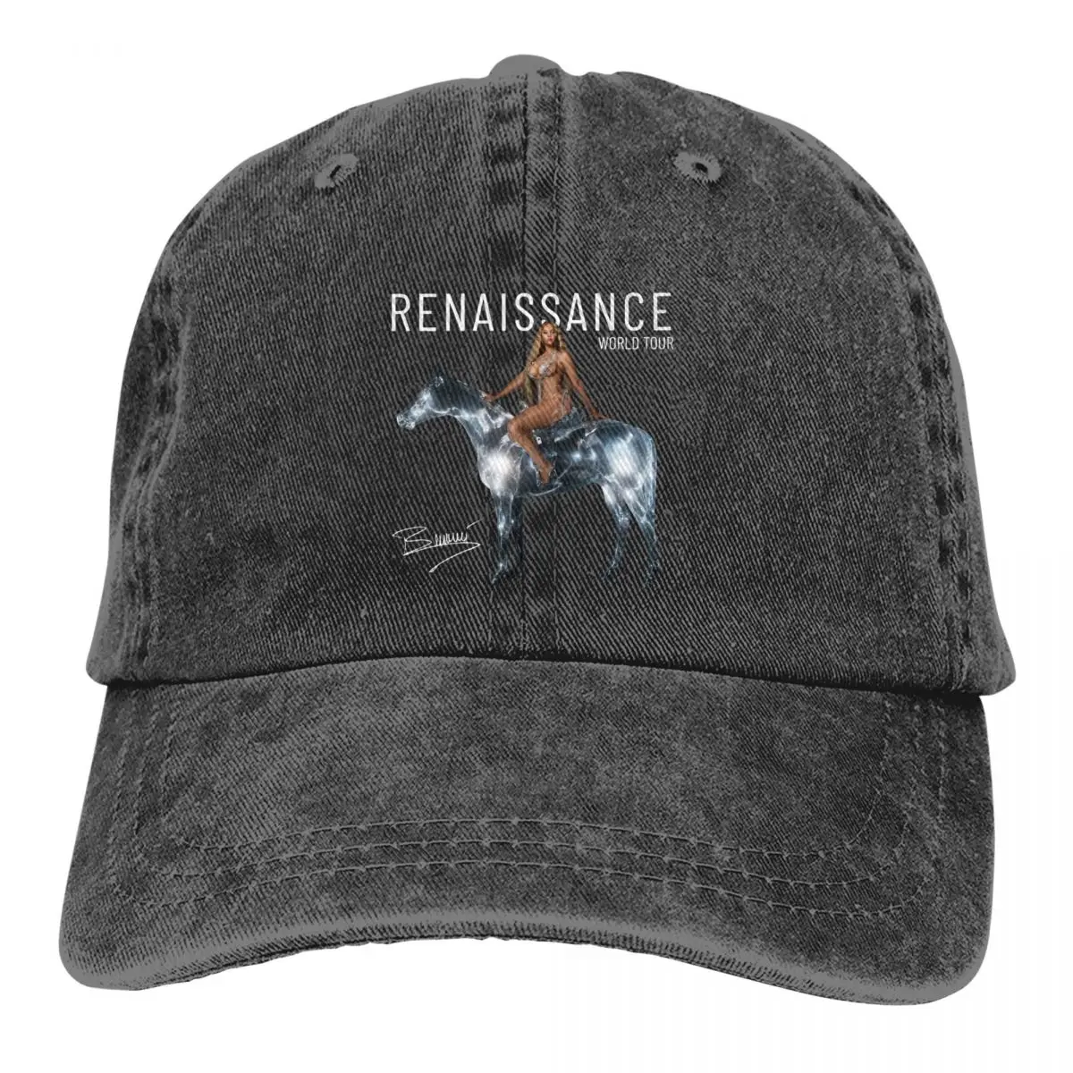 Vintage Beyonce Renaissance Tour 2023 Baseball Cap Unisex Distressed Denim Sun Cap Music Concert Outdoor Summer Caps Hat