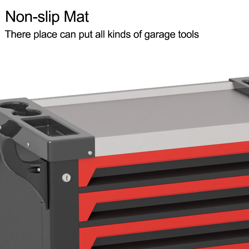 Новый стиль, тележка для инструментов с ручкой, большая емкость, промышленная гаражная мастерская, шкаф для хранения инструментов, столешница из нержавеющей стали