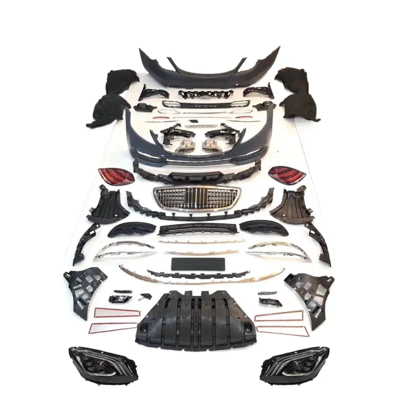 

Mercedes-Benz S Class W222 Car Body Kit Maybach Style Front Rear Bumper with Used Front Lip for Benz and S Class Cars