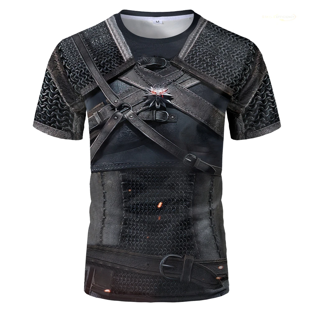 2024 Temple Knight Armor T-shirt 3D Printed Trendy Fashion Cosplay T Shirts Unisex Short Sleeved Round-neck Cool Street Tops