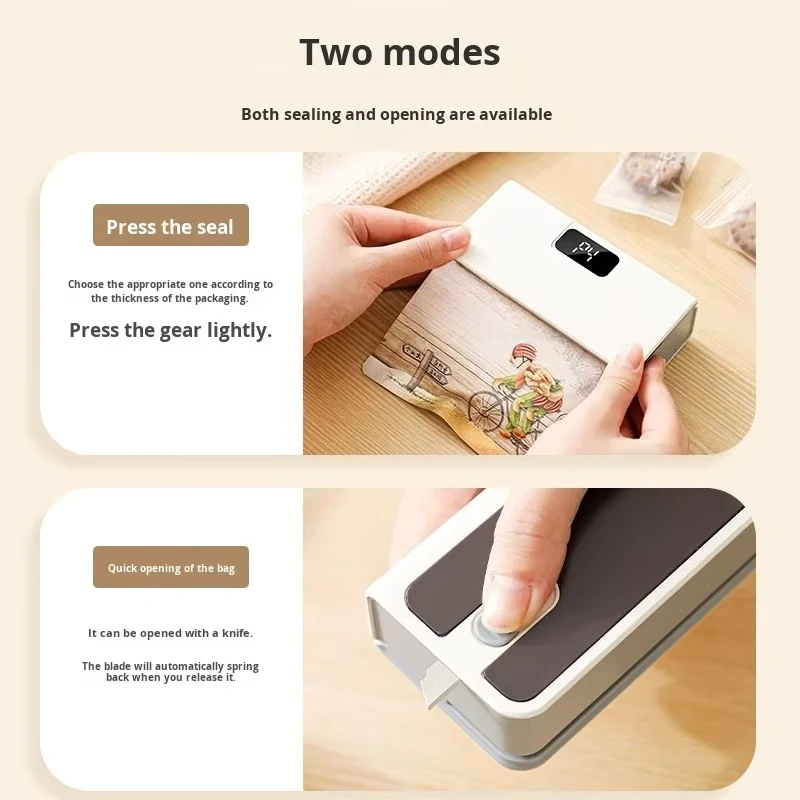 Rechargeable sealing machine Mini ear hanging coffee sealing machine Portable tea manual hand pressure