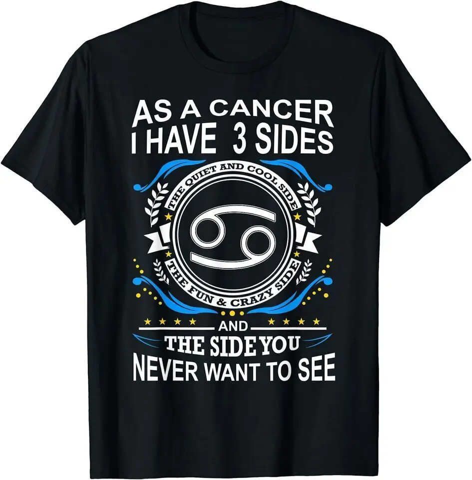 New Cancer Star Sign Funny Astrology Zodiac Unisex Funny T-Shirt USA Tee