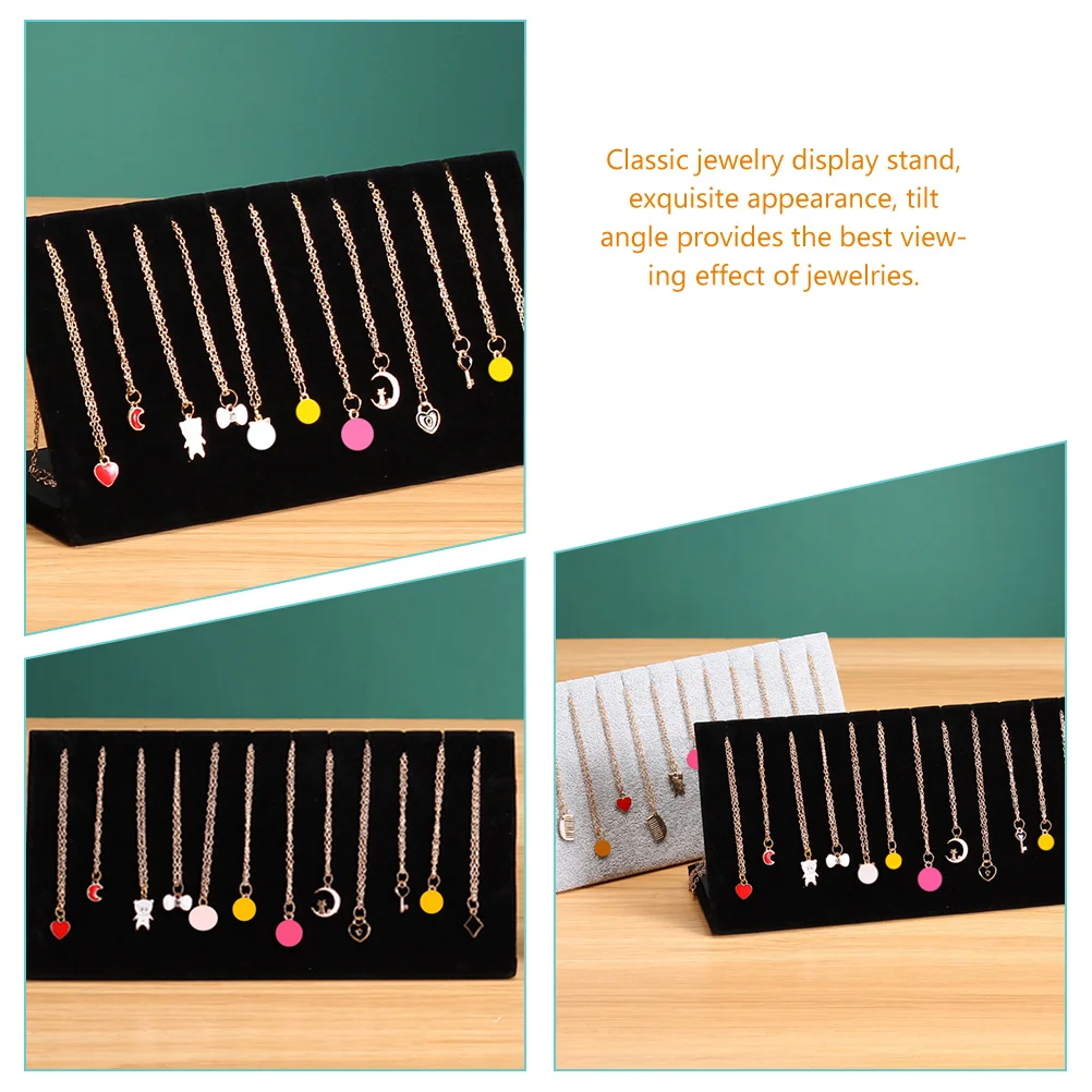 

Jewelry Display Necklace Organizer Tray Soft Material Jewelry Holder Display Stand Organizer for Bracelets