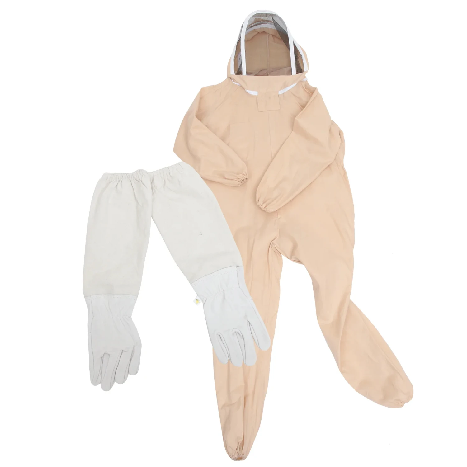 

Practical Breathable Protective Beekeeping Supplies Suit with Anti-Bee Veil Hood and Gloves for Body Protection