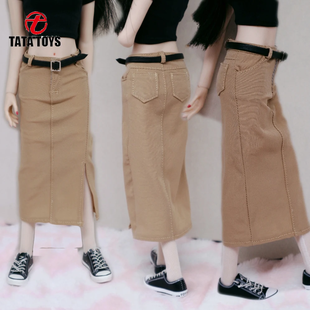 1/6 Scale female dolls clothes skirt khaki yellow fit 12'' action figure body model