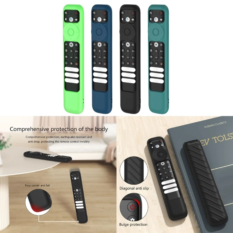 Soft Silicone Case for TV Remote Control Protective Cover for T-CL RC902V FMR1 FAR2 FMR4 FMR5 Nonslip Cover