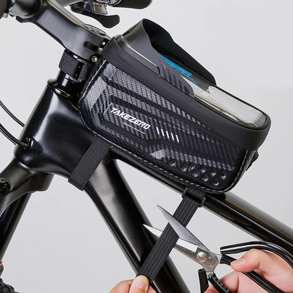 À Prova D' Água Touch Screen Bicicleta Bag, Suporte Do Telefone Celular, Caso Do Telefone, Saco De Ciclismo, Acessórios Da Bicicleta, 4.7 "-6.8"