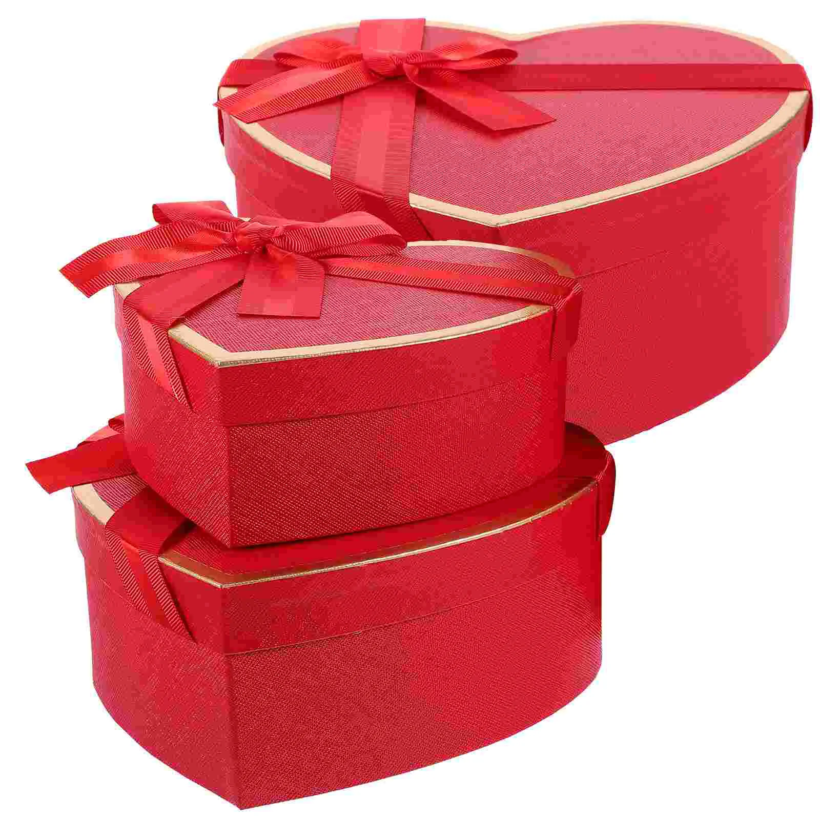 

3 Pcs Gift Box Packaging Boxes for Gifts Wrapping Heart Packing Flowers Arrangements