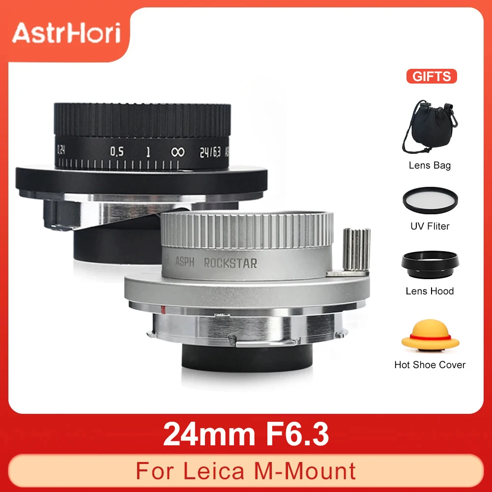 

AstrHori 24mm F6.3 Manual Focus Linkage Ranging Prime Hyperfocal Pancake Full Frame Lens for Leica M Mount Lens M1 M2 M3 M5 M10