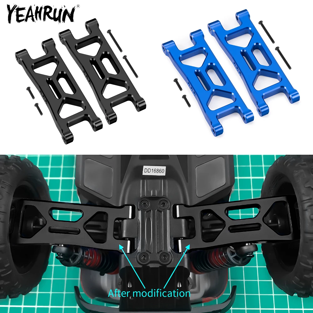 

YEAHRUN 2pcs Front Rear Upper Lower Suspension Arm For 1/18 GRANITE GROM RC Car Upgrade Accessories