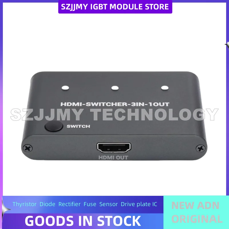 、 Pengalih HDMI tiga saluran konverter video tampilan definisi tinggi 4K dengan tiga input dan satu output