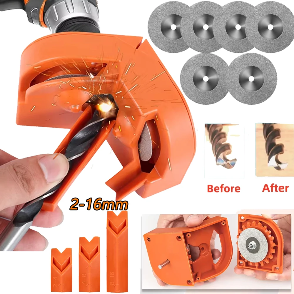 

Drill Bit Sharpener Professional Metal drill sharpener Electric Impact Drill Knife Sharpening Tool Multipurpose Double-sided Pol