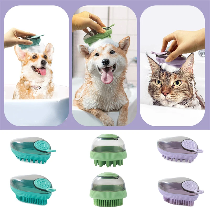 Clean Long Haired Pet Shower Brush for Dogs Cats Animals Touch Massage Dog Combs Golden Retriever mascotas Grooming Accessories