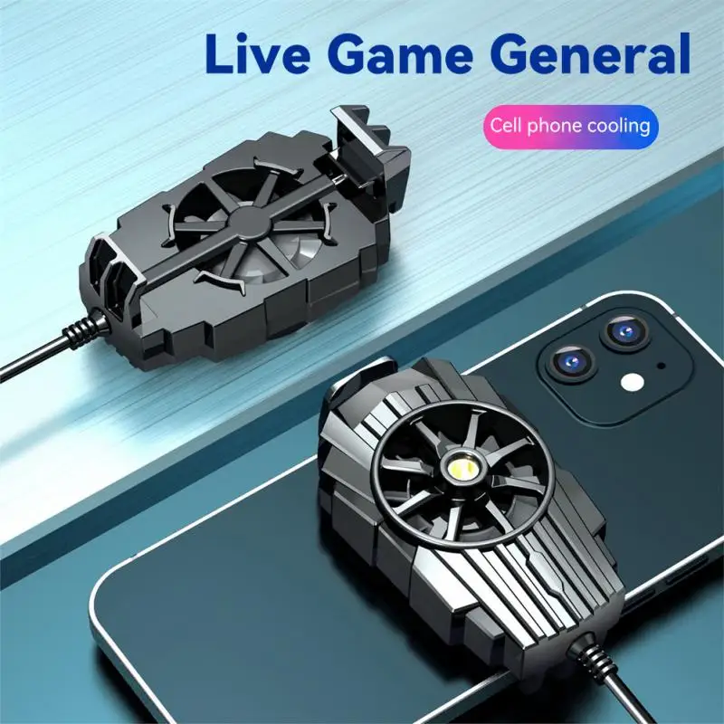 

Universal Air Cooled Mobile Phone Radiator Refrigeration Artifact Game Cooling Back Clip Live Streaming Mobile Phone Radiator