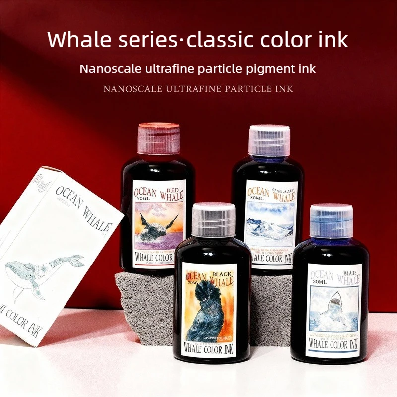 Banmi Whale Series Fountain Pen Ink Nano-grade Non-carbon 50ml Smooth Writing School Office Supplies Stationery for JINHAO