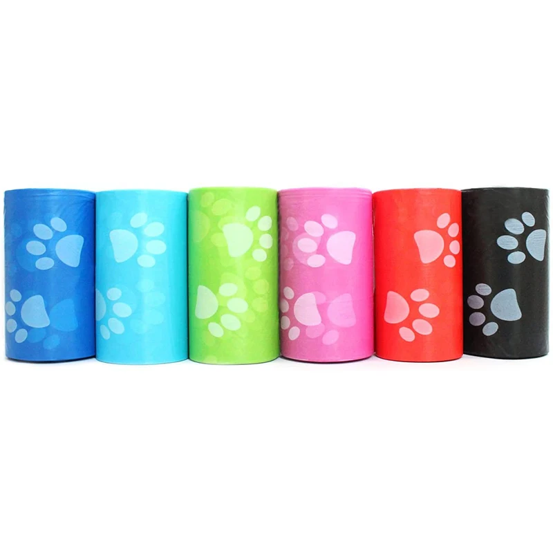 Roll Biodegradable Pet Dog Poop Bag, Zero Waste Dispenser, Pet Products for Dogs, Litter Poop Bag Holder, 5Pcs