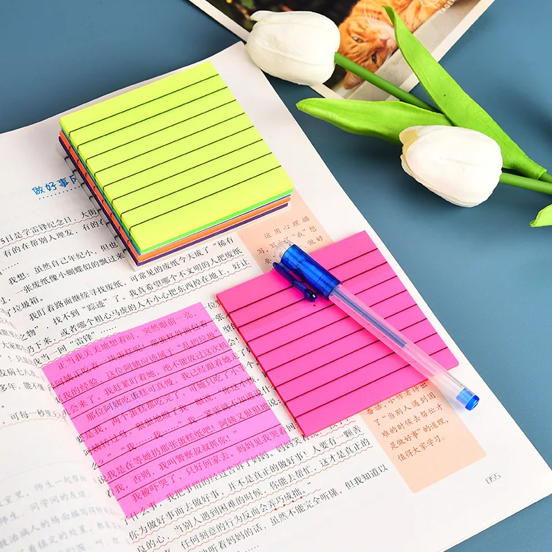 50 Sheets Transparent Waterproof Sticky Note Pads Notepads Posits for School Stationery Office Supplies