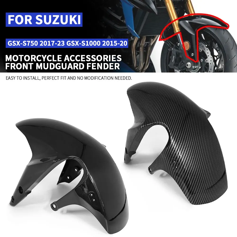 

For Suzuki GSX-S750 2017-2023 GSX-S1000 2015-2020 Motorcycle Front Mudguard Fit on GSXS1000 750 Motorcycle Glossy Black Fender