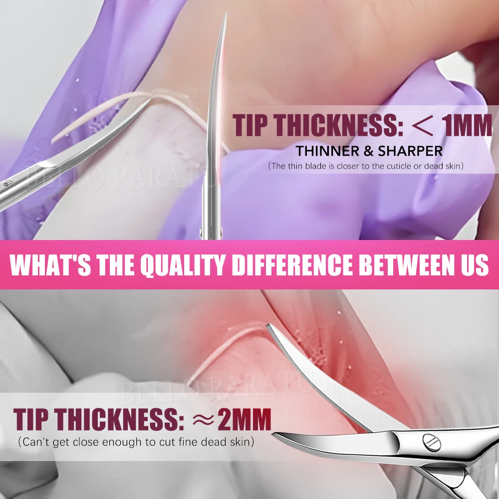 큐티클 가위 각질 제거 가위 네일 아트 클리퍼 러시안 네일 가위 매니큐어 도구 곡선형 큐티클 니퍼