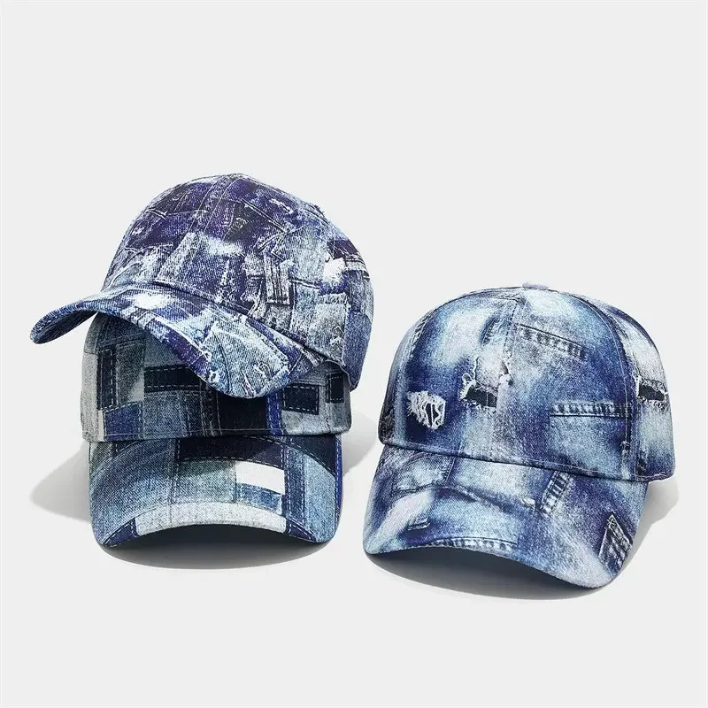 Spring and Summer Polyester Print Casquette Baseball Cap Adjustable Outdoor Snapback Hats for Men and Women 34