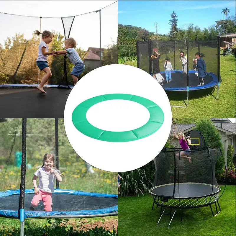 Trampoline Spring Cover 6ft Trampoline Replacement Safety Pad Waterproof Foam Padded for Shock Absorption Round Spring Pad