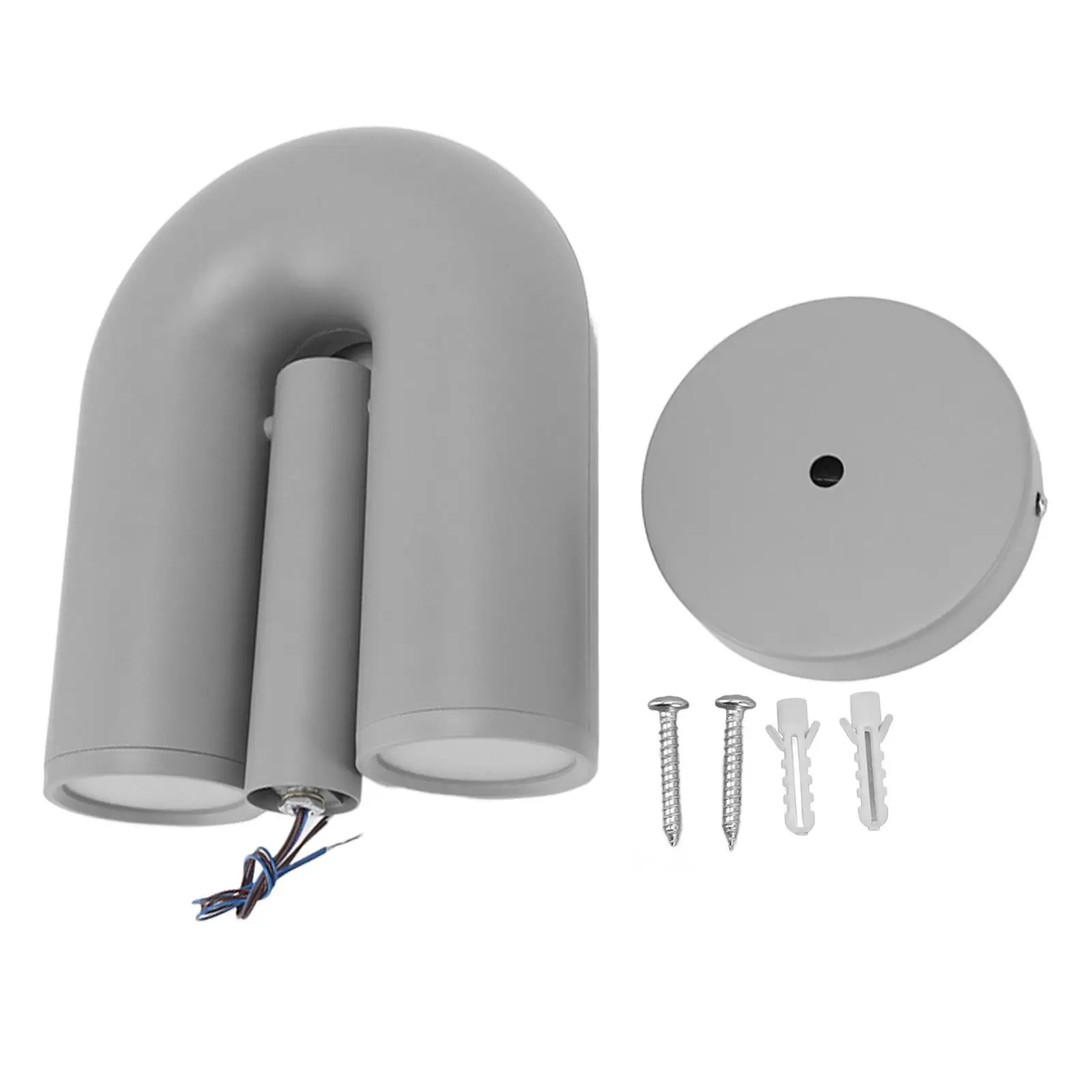 

Double Light Source U Shape Wall Lamp Iron & ABS Elegant Nordic Design Warm Lighting Wall Mounted for Corridors