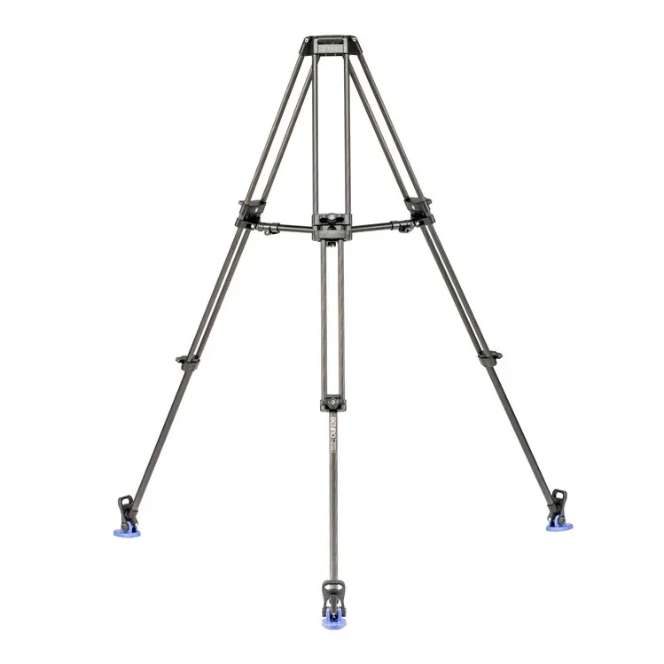 Free Shipping Heavy Du ty Adjustable Dual Stage 75mm Bowl CF Digital  Video Tripod Stand Fits Video Heads