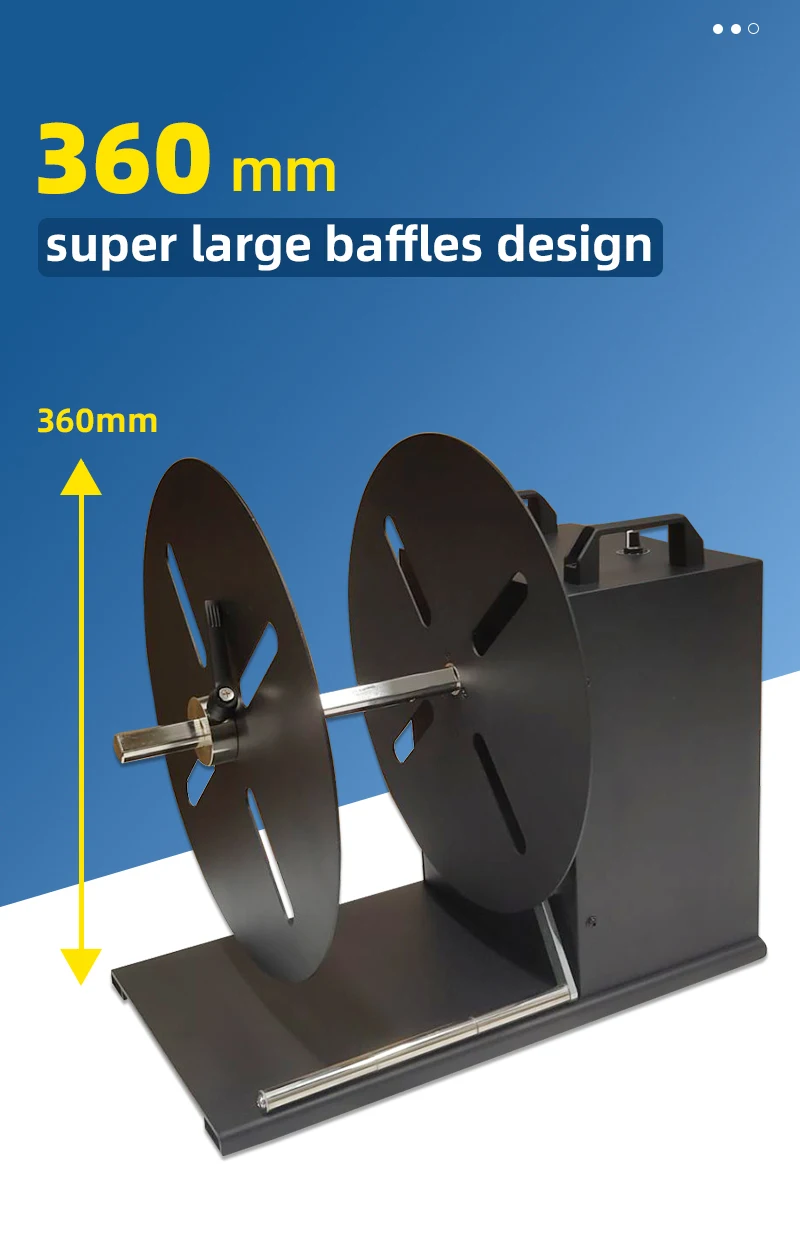 إعادة لف الملصقات الخارجية لطابعة الباركود طابعة ملونة A9 ماكينة لف الملصقات الأوتوماتيكية 360 مللي متر ماكينة لف سطح الطاولة