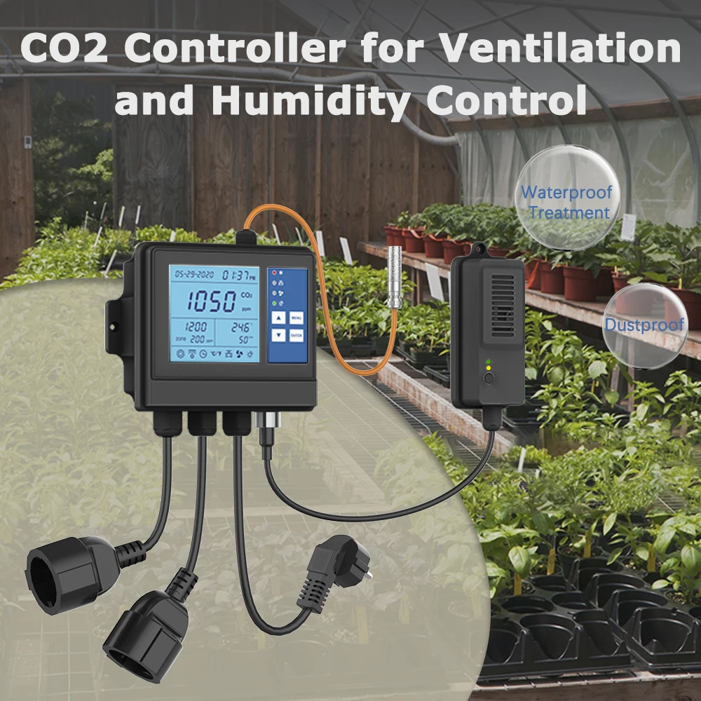 Vegetable cultivation climate controller temperature humidity and co2 controller for mushroom growing ventilation