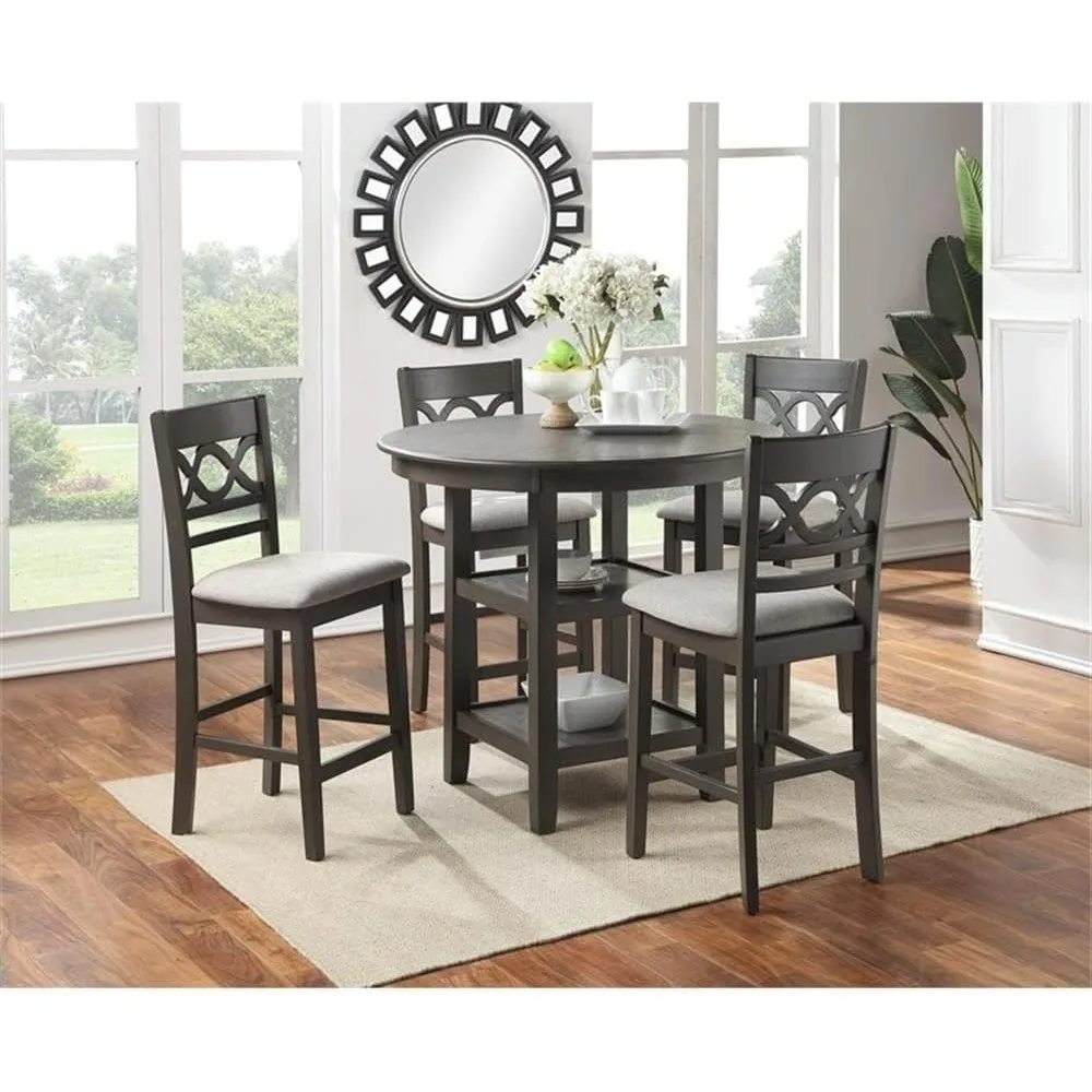 Dinning Chairs Dining Table Cori 5-Piece Counter Dining Table Set Gray Chaise Salle a Manger Chaises Chair Room Kitchen Modern 6