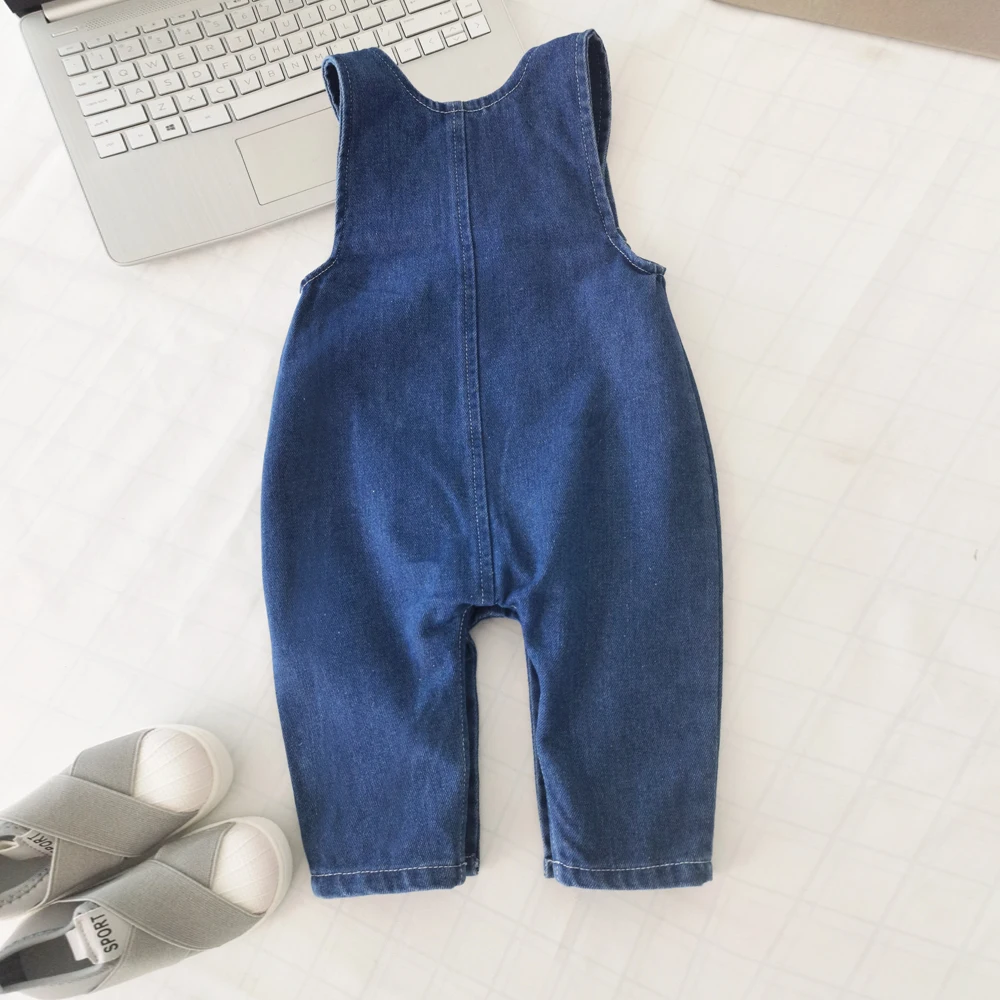 DIIMUU Toddler Baby Cartoon Clothing Kids Boys Overalls Girls Denim Pants Casual Dungarees Long Trousers Fashion Rompers 1-4T