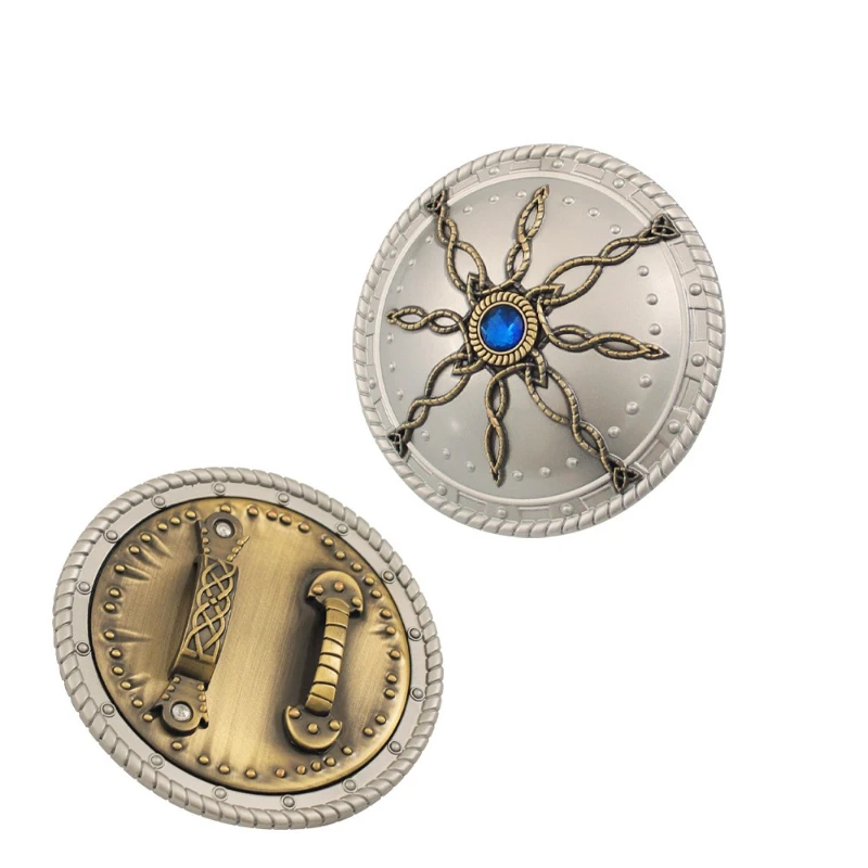 9cm Diablo II Game Peripheral Stormchaser's Shield Alloy weapons Model Collectible Figurine Artisan Craft Props Boy's Toy Gifts