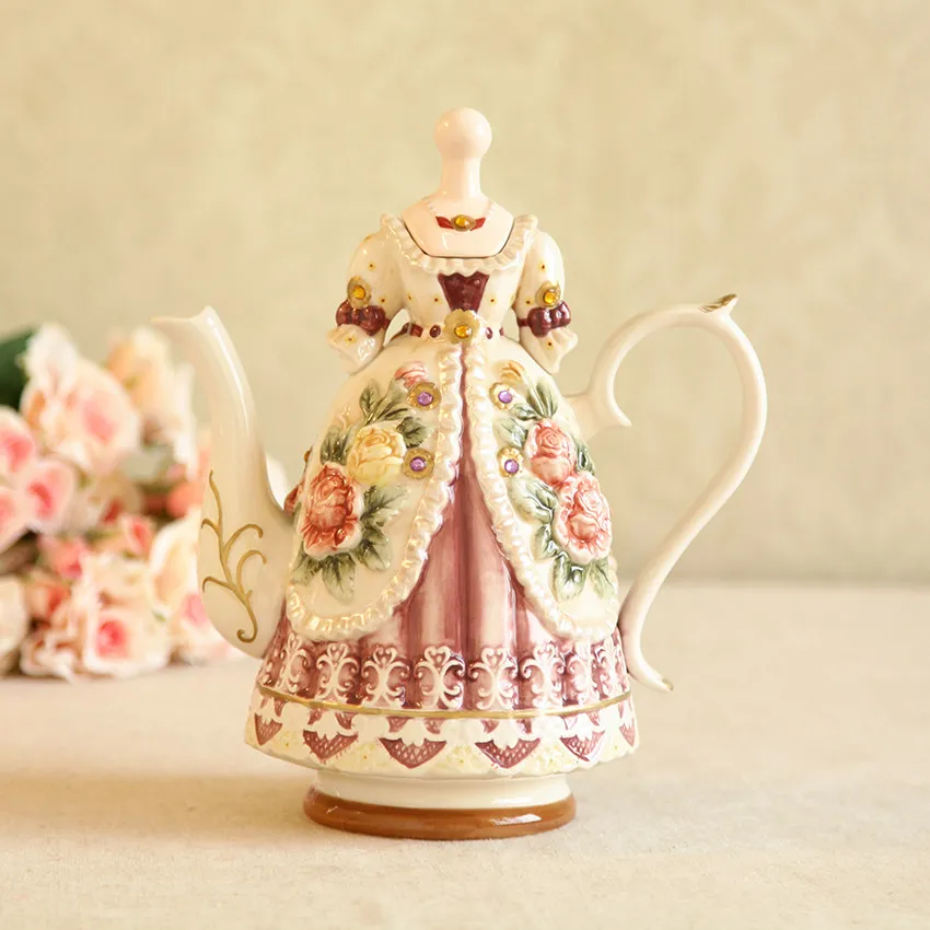 Fangya Ceramic European Victoria Coffee Cup Plate Set Teapot Romantic Household