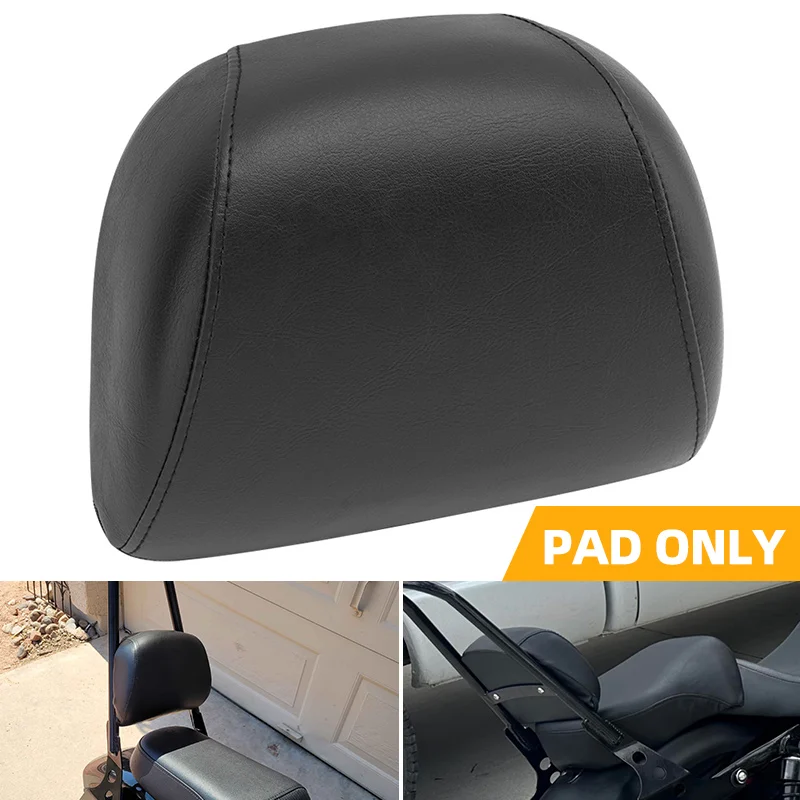 

Motorcycle Black Passenger Backrest Pad Sissy Bar Rear Leather Back Rest Cushion Fit For Harley Sportster 883 1200 48 2004-up