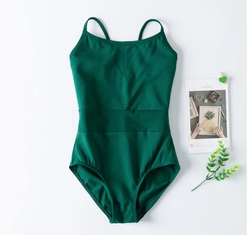 Nuevo encaje ajustado clásico para niñas camisola con cuello en V leotardo gimnasia Ballet danza tutú vestido camisola leotardo para niña