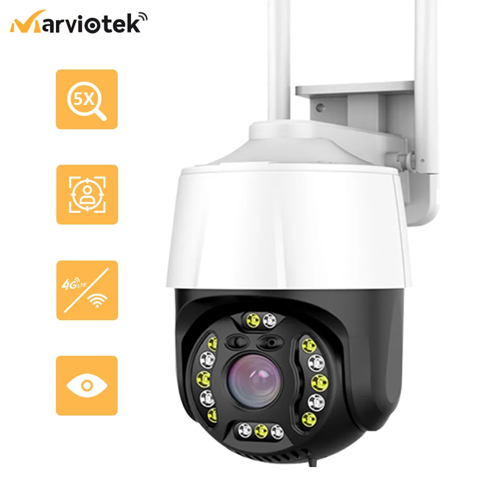 

5MP Outdoor PTZ IP Camera WiFi 5X Optical Zoom Waterproof Night Vision Wireless Camhipro APP