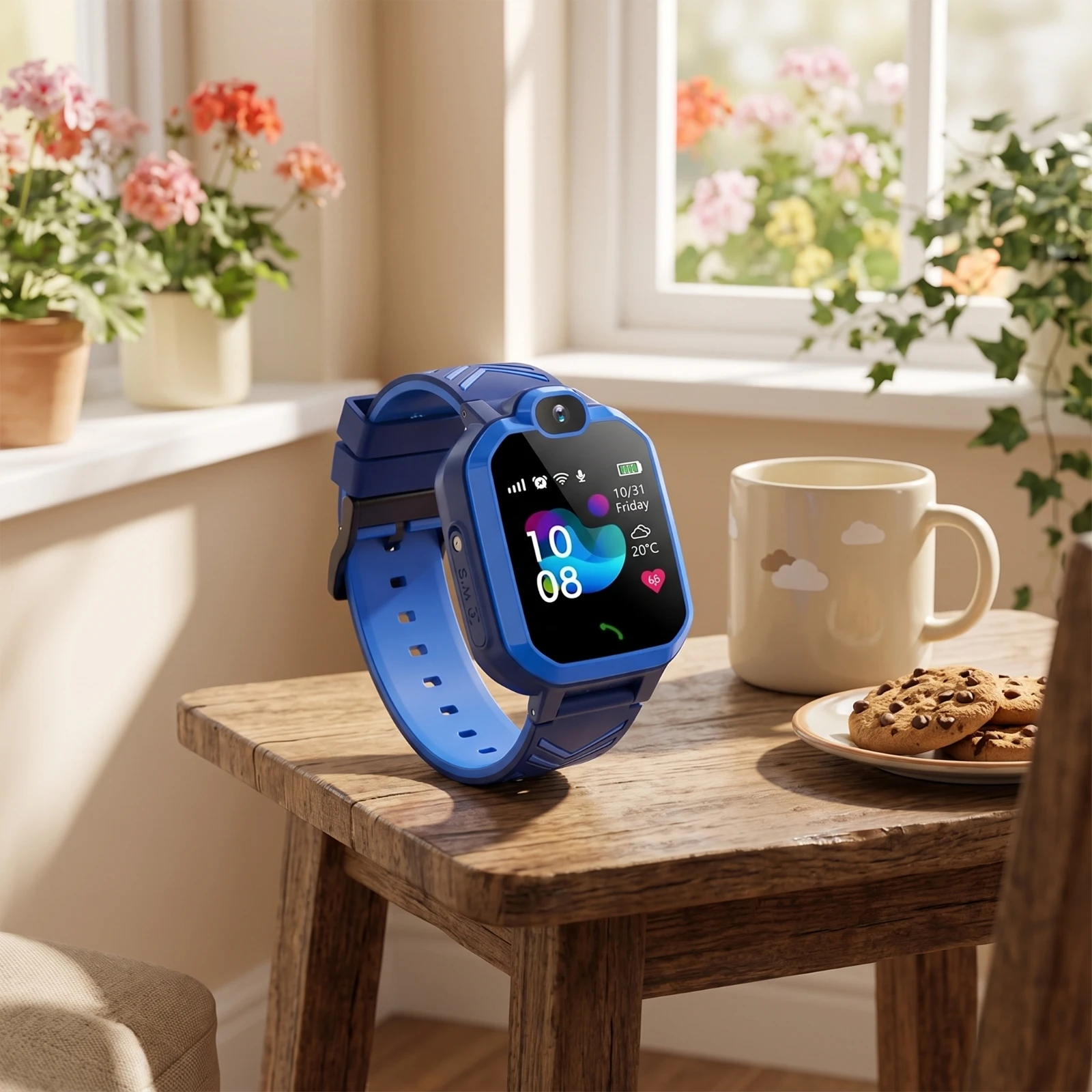 Smartwatch with Camera Waterproof Telephone Watch for Children, Everyday Use, School