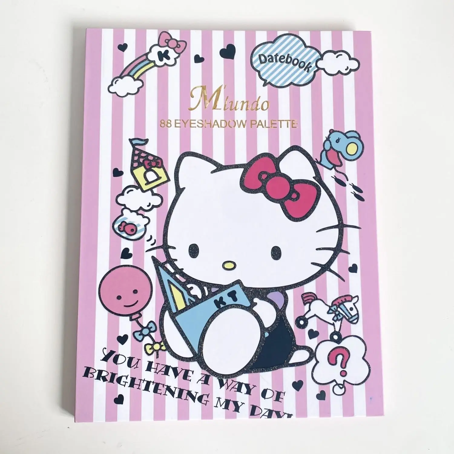 88colors Sanrio Accessories Hello Kitty Eyeshadow Disc Powder Stage Makeup Multi-purpose Blush Highlight Grooming For Women Girl