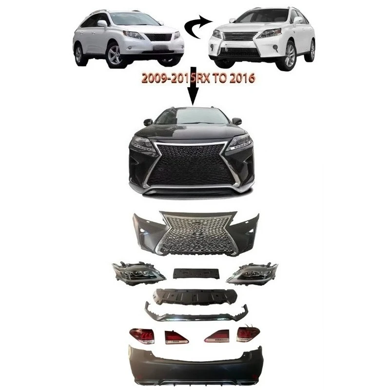 

Car Accessories RX270 RX350 2009-2012 Upgrade 2016 RX F-sport Style Front Bumper Assembly With HeadLights,2016 RX Body Kits