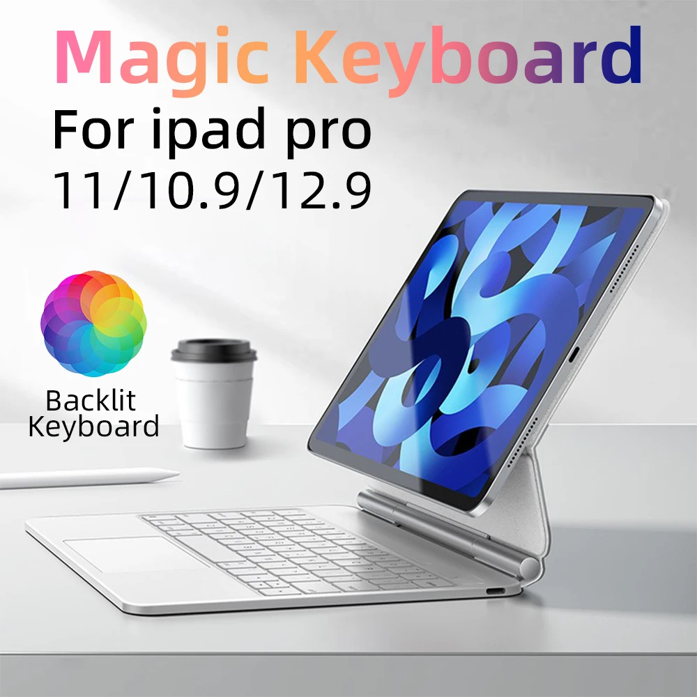 Backlight Magic Keyboard for iPad Pro 12 9 12.9 M2 2022 for iPad Pro 11 2022 10th iPad Air 5 Air 4 Bluetooth Keyboard folio