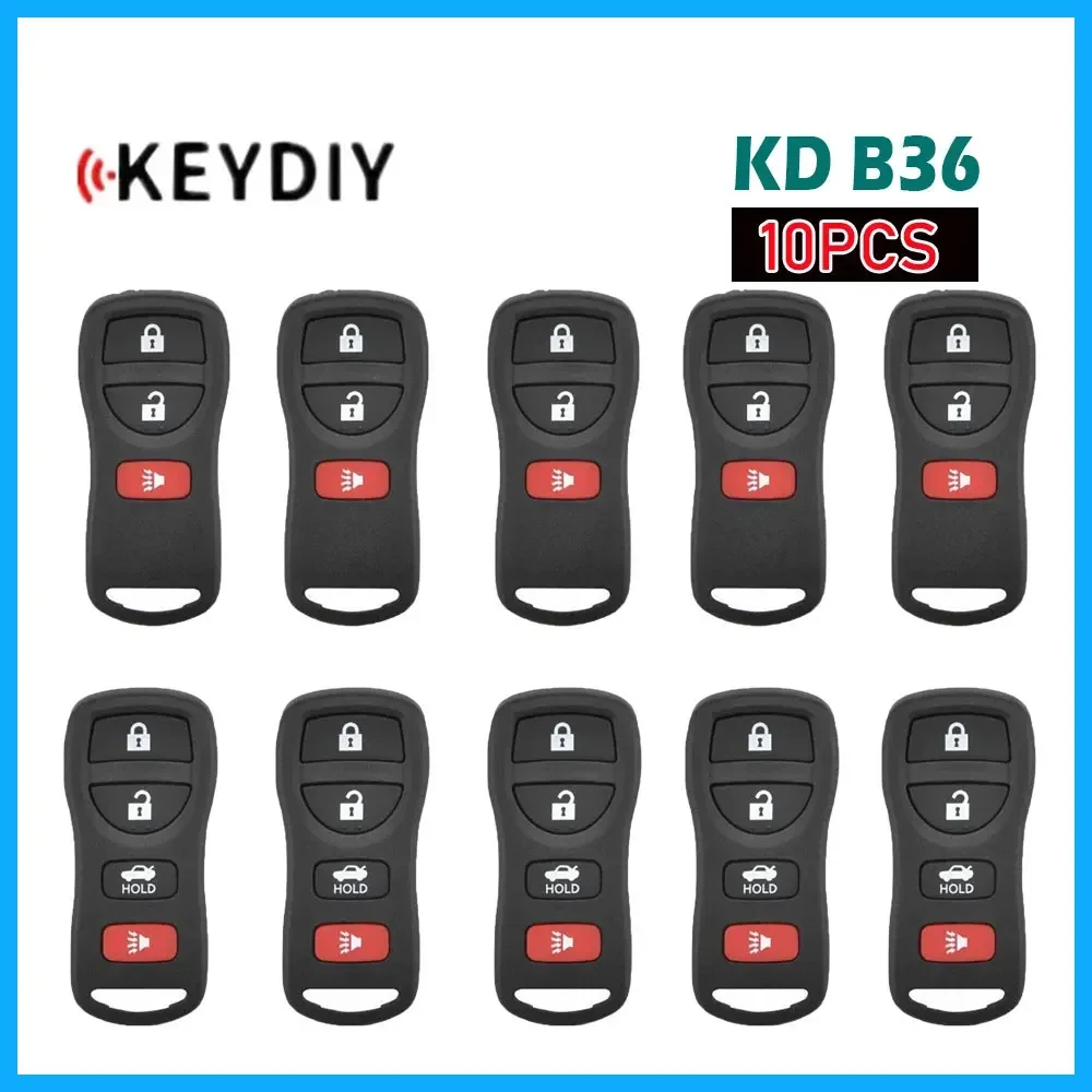 

10 шт. многофункциональных дистанционных ключей KEYDIY KD B36 в стиле Nissan (B36-3, B36-4) для программаторов ключей KD900/KD-MAX/KD-X2 MINI KD Max