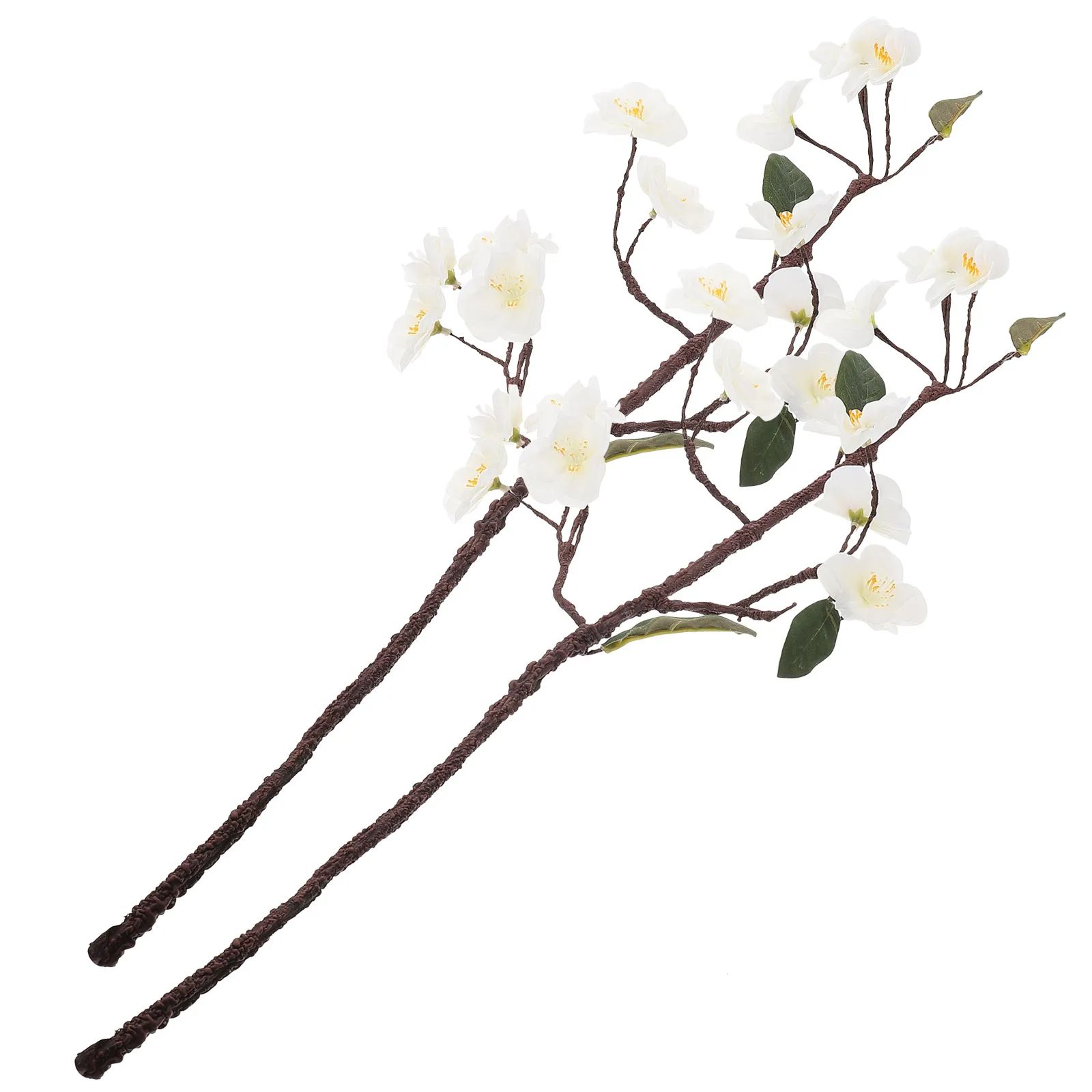 

2 Pcs Decoration Simulated Peach Blossom Arrangement Decorations Flower White