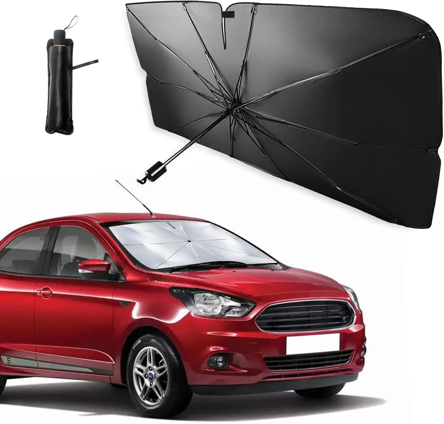 

Универсальный складной солнцезащитный козырек на лобовое стекло автомобиля, защита от солнца на переднее окно для внедорожника, седана и фургона, летний теплозащитный козырек, автоматический солнцезащитный козырек