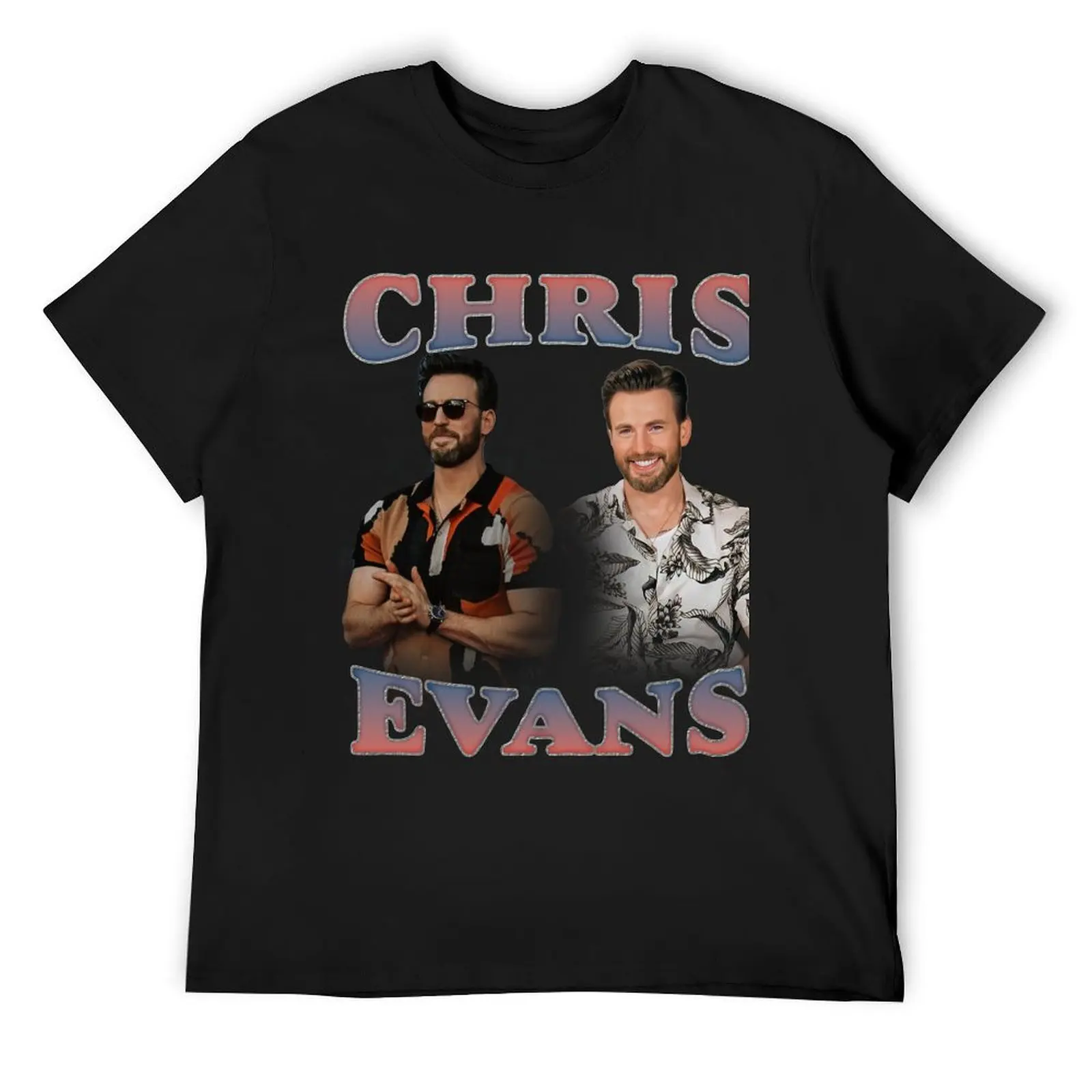 Chris Evans Vintage Style T-Shirt oversizeds anime clothes t shirts for men pack