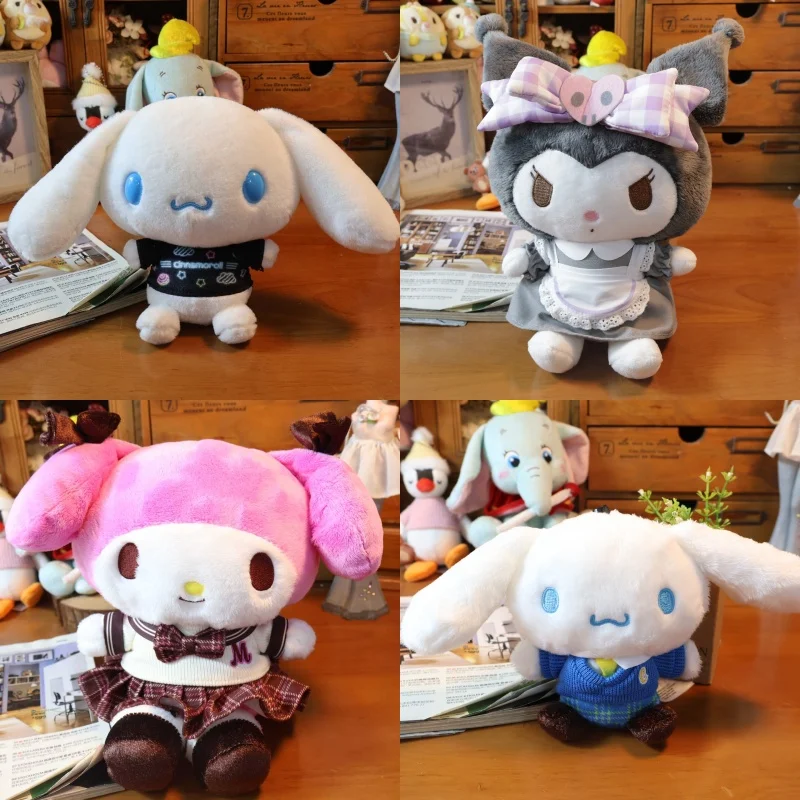 

[В наличии] Оригинальная плюшевая игрушка Sanrio аниме My Melody Kuromi Cinnamoroll, милая подушка для девочек, игрушка в подарок