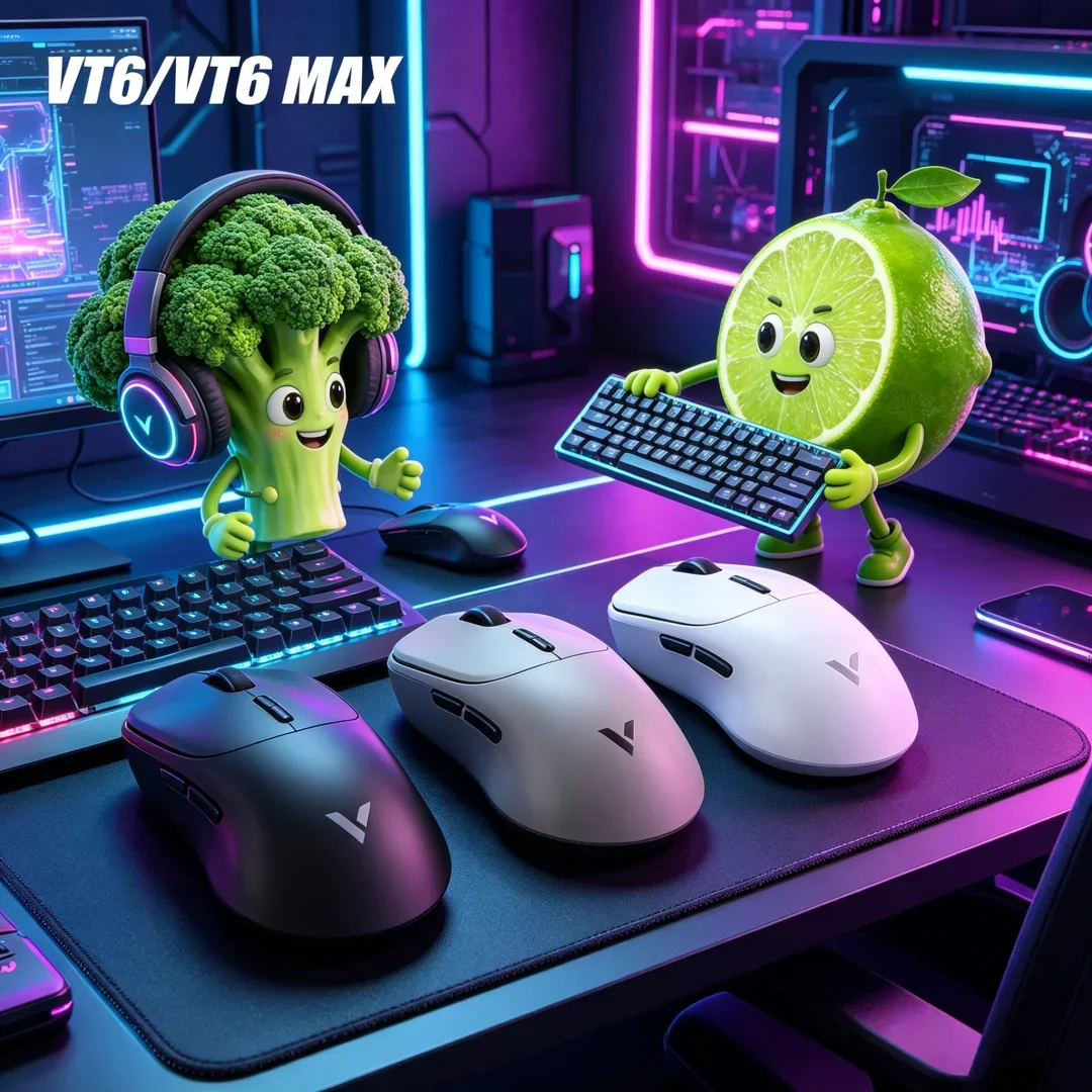 

Majestic Rapoo VT6 MAX Wireless E-sports Mouse with 8000Hz Polling Rate PAW3950 Gaming Mouse Delicate Lightweight Mice