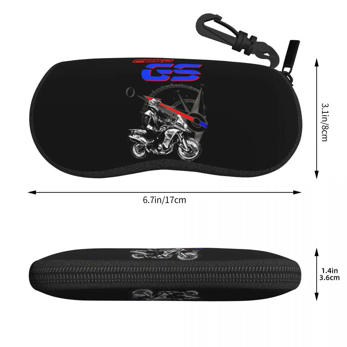 Custom GS Motorcycle Adventure Shell Glasses Case Unisex Cool Motorrad Biker Eyeglasses Case Sunglasses Protector Box