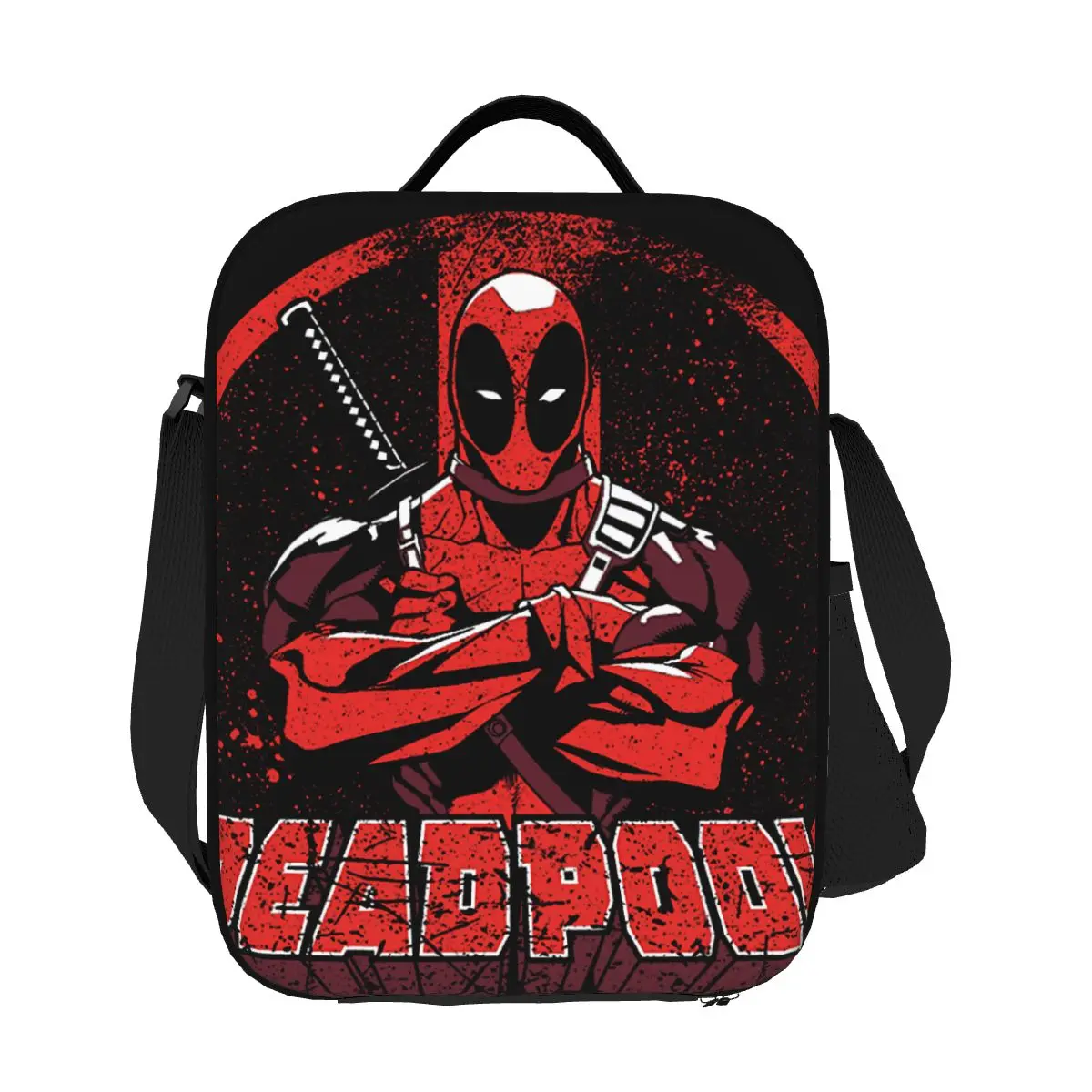 

Custom Superhero Deadpool Insulated Lunch Bags for Camping Travel Waterproof Thermal Cooler Lunch Box Women Children