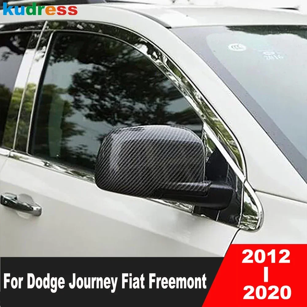 

Rearview Mirror Cover Trim For Dodge Journey JCUV Fiat Freemont 2012-2018 2019 2020 Carbon Car Side Wing Mirrors Cap Accessories